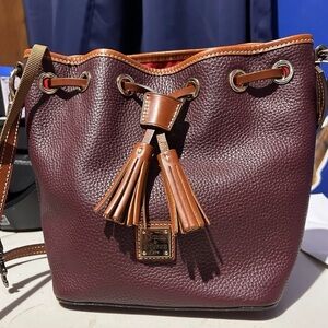 Dooney & Bourke  Pebble Grain Leather Crossbody Bucket Bag